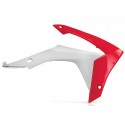 Tapas de Radiador Acerbis Honda Crf 250 r 14-17 Blanco/Rojo.