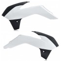 Tapas de Radiador Acerbis Ktm Sx 85 13-17 Blanco/Negro.