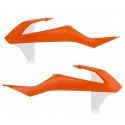 Tapas de Radiador Acerbis Ktm Sx 85 18-22 Naranja/Blanco.