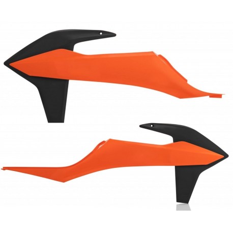 Tapas de Radiador Acerbis Ktm Sx/Sx-f 19-22 Naranja/Negro.