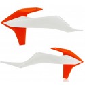 Tapas de Radiador Acerbis Ktm Exc/Exc-f 20-22 Blanco/Naranja.