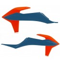 Tapas de Radiador Acerbis Ktm Exc/Exc-f 20-22 Azul Oscuro/Naranja.