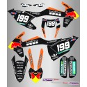 Kit de Adhesivos Red Bull Ktm Exc/Exc-f 17-19 Negro.
