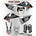 Kit de Adhesivos Factory Racing Ktm Exc/Exc-f 17-19 Gris/Negro.