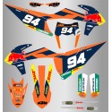 Kit de Adhesivos Red Bull Ktm Exc/Exc-f 20-22 Azul/Naranja.