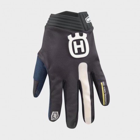 GUANTES HUSQVARNA ITRACK RAILED AZUL/AMARILLO.
