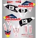 Kit de Adhesivos Tld Redbull Gas Gas Ec/Ec-f 21-23 Rojo/Blanco.