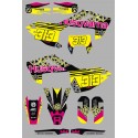Kit de Adhesivos Husqvarna Te/Fe 17-19 Rosa/Amarillo.