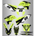 Kit de Adhesivos Flúor Ktm Exc/Exc-f 08-11 Amarillo Flúor/Negro.