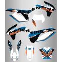 Kit de Adhesivos Six Days Argentina Ktm Exc/Exc-f 14-15 Blanco/Azul.