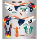Kit de Adhesivos Red Bull Ktm Exc/Exc-f 14-15 Naranja/Azul.