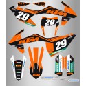 Kit de Adhesivos Ktm Exc/Exc-f 17-19 Naranja/Negro.