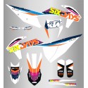 Kit de Adhesivos Six Days Italia Ktm Exc/Exc-f 20-22 Blanco/Naranja.