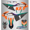 Kit de Adhesivos Edición WESS Ktm Exc/Exc-f 20-22 Naranja/Gris.