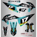 Kit de Adhesivos WESS Ktm Exc/Exc-f 20-22 Negro/Verde Agua.