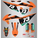 Kit de Adhesivos Ktm Sx/Sx-f 19-22 Negro/Naranja.