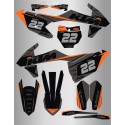Kit de Adhesivos Ktm Sx/Sx-f 16-18 Gris/Negro.
