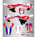 Kit de Adhesivos Six Days Gas Gas Ec 250/300 18-20 Rojo/Blanco.