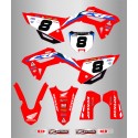 Kit de Adhesivos Factory Honda Crf 250 r 2022 Rojo/Blanco.