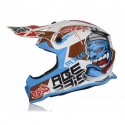 CASCO ACERBIS STEEL JUNIOR BLANCO/AZUL MATE.