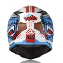 CASCO ACERBIS STEEL JUNIOR BLANCO/AZUL MATE.