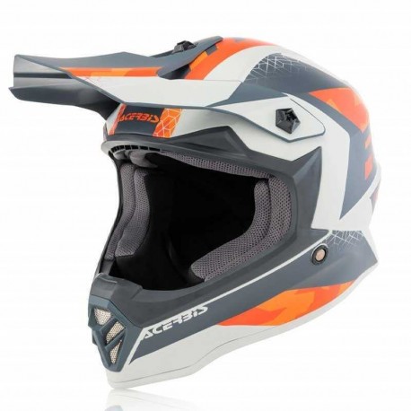 CASCO ACERBIS STEEL JUNIOR NARANJA/GRIS MATE.