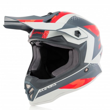 CASCO ACERBIS STEEL JUNIOR ROJO/GRIS MATE.