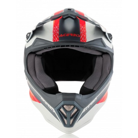 CASCO ACERBIS STEEL JUNIOR ROJO/GRIS MATE.