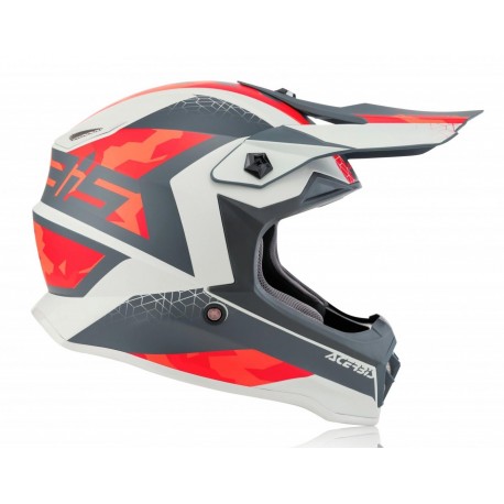 CASCO ACERBIS STEEL JUNIOR ROJO/GRIS MATE.