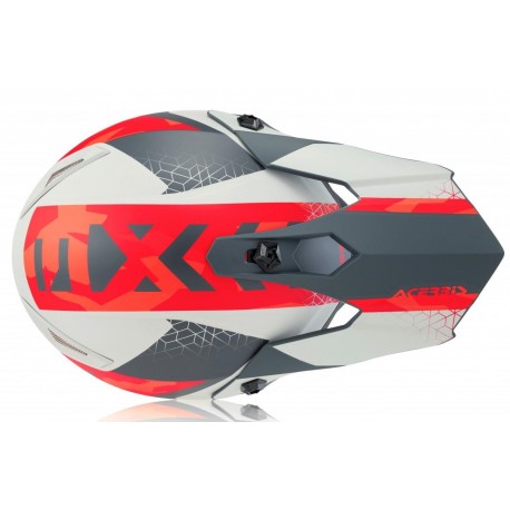 CASCO ACERBIS STEEL JUNIOR ROJO/GRIS MATE.