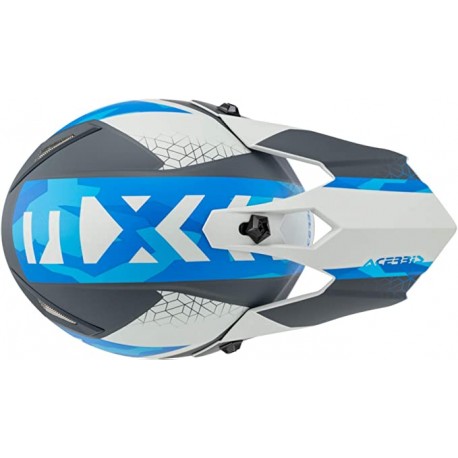 CASCO ACERBIS STEEL JUNIOR AZUL/GRIS MATE.