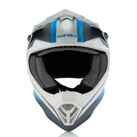 CASCO ACERBIS STEEL JUNIOR AZUL/GRIS MATE.