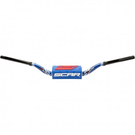 Manillar Scar O2 Crf/Kxf de 28mm Azul/Blanco.