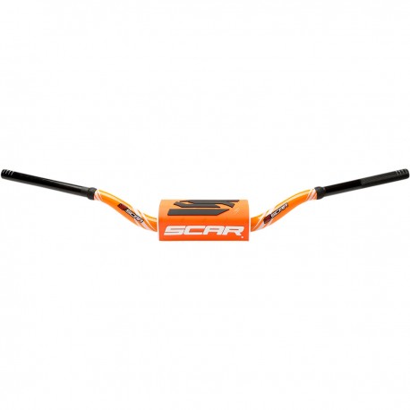 Manillar Scar O2 Crf/Kxf de 28mm Naranja/Blanco.