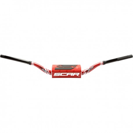 Manillar Scar O2 Crf/Kxf de 28mm Rojo/Blanco.