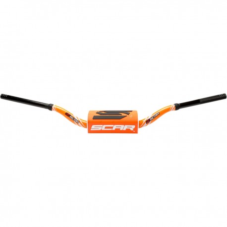 Manillar Scar O2 Yamaha Rc Alto de 28mm Naranja/Blanco.