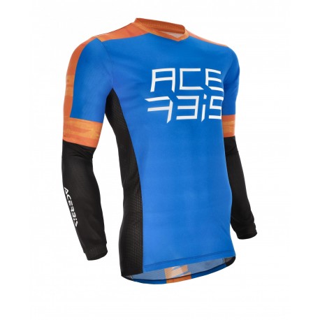 Jersey Acerbis J-Track Two Azul/Naranja.
