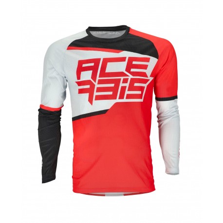 Equipación Acerbis J-Windy Blanco/Rojo.