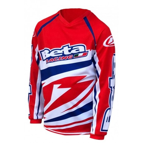 Camiseta de Trial Infantil Beta Racing Rojo/Blanco.